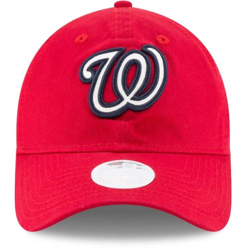  Women's Washington Nationals New Era Red Team Glisten 9TWENTY Adjustable Hat
