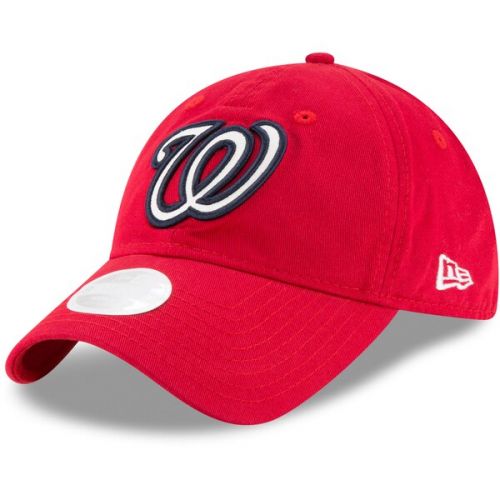  Women's Washington Nationals New Era Red Team Glisten 9TWENTY Adjustable Hat