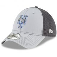 Men's New York Mets New Era Gray Grayed Out Neo 39THIRTY Flex Hat