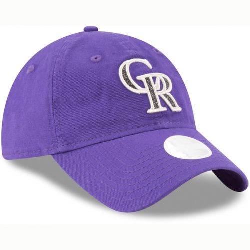  Women's Colorado Rockies New Era Purple Team Glisten 9TWENTY Adjustable Hat