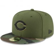 Men's Cincinnati Reds New Era Olive Alternate 2 Authentic Collection On-Field 59FIFTY Fitted Hat
