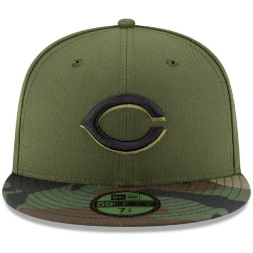  Men's Cincinnati Reds New Era Olive Alternate 2 Authentic Collection On-Field 59FIFTY Fitted Hat