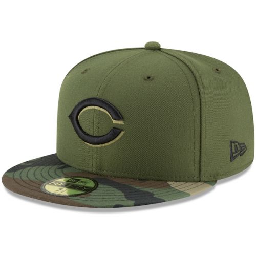  Men's Cincinnati Reds New Era Olive Alternate 2 Authentic Collection On-Field 59FIFTY Fitted Hat