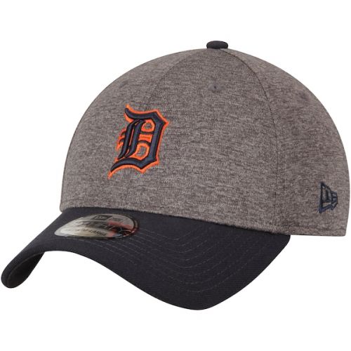  Men's Adult Detroit Tigers New Era Heathered GrayNavy 39THIRTY Shadow Tech Flex Hat