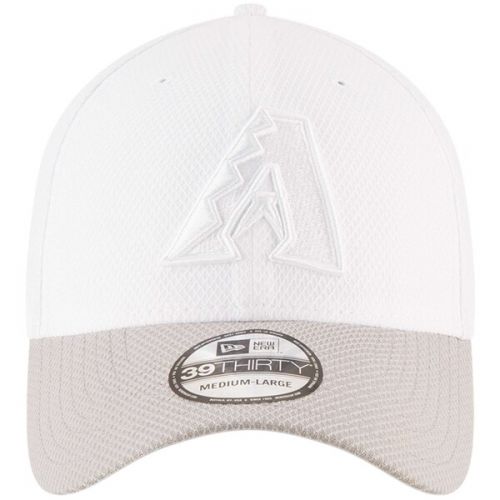  Men's Arizona Diamondbacks New Era White Tone Tech Redux 2 39THIRTY Flex Hat