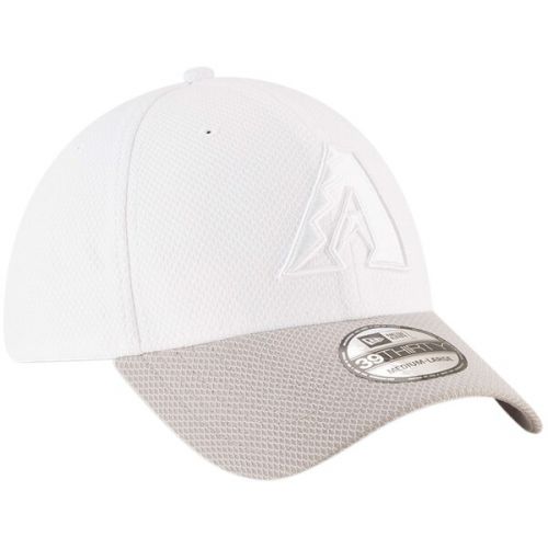  Men's Arizona Diamondbacks New Era White Tone Tech Redux 2 39THIRTY Flex Hat