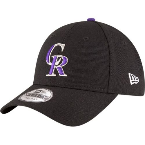  Men's Colorado Rockies New Era Black Game The League 9FORTY Adjustable Hat