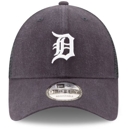  Men's Detroit Tigers New Era Navy Trucker 9FORTY Adjustable Snapback Hat