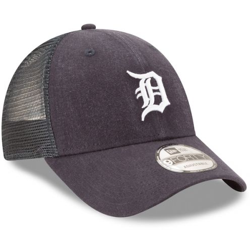  Men's Detroit Tigers New Era Navy Trucker 9FORTY Adjustable Snapback Hat