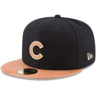 Men's Chicago Cubs New Era BlackNatural Wilson Collaboration 59FIFTY Fitted Hat