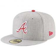 Men's Atlanta Braves New Era Heathered Gray Hype 59FIFTY Fitted Hat