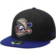 Men's Biloxi Shuckers New Era BlackNavy Alternate Authentic Collection 59FIFTY Fitted Hat