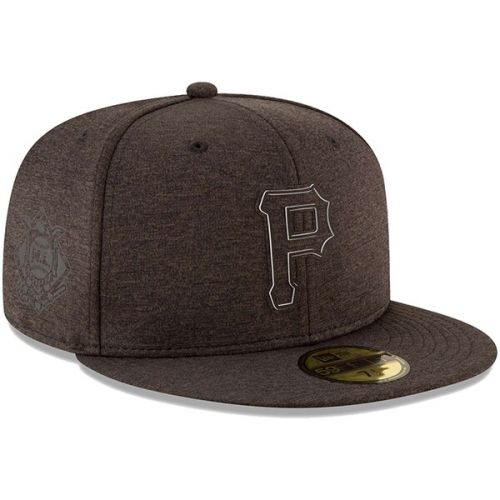  Men's Pittsburgh Pirates New Era Heather Black 2018 Clubhouse Collection 59FIFTY Fitted Hat