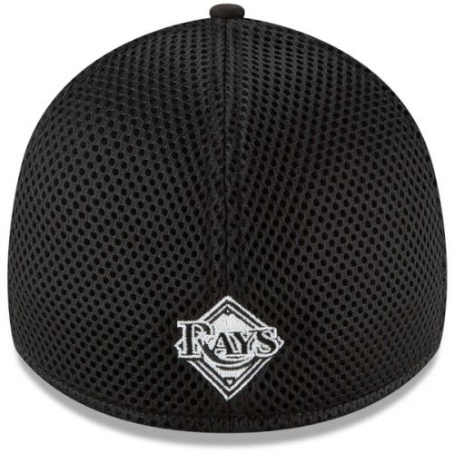  Men's Tampa Bay Rays New Era Black Neo 39THIRTY Unstructured Flex Hat