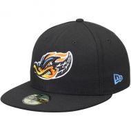 Men's Akron RubberDucks New Era Black Home Authentic Collection 59FIFTY Fitted Hat