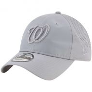 Men's Washington Nationals New Era Gray Perforated Tone 9TWENTY Adjustable Hat