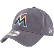 Men's Miami Marlins New Era Gray Rip Right 9TWENTY Adjustable Hat