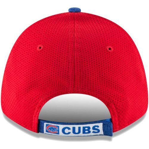  Men's Chicago Cubs New Era RedHeathered Royal Speed Tech 9FORTY Adjustable Hat