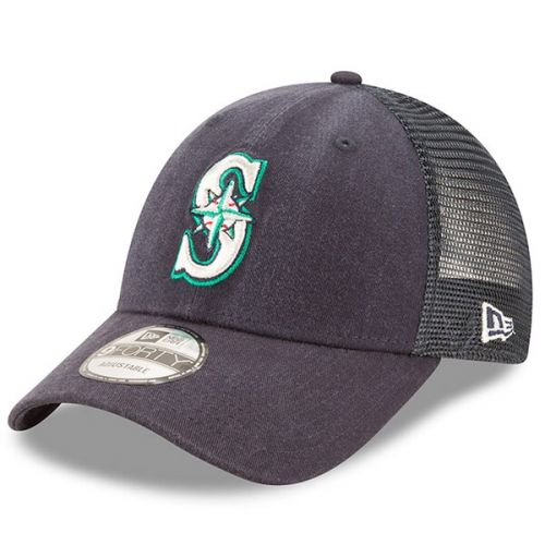  Men's Seattle Mariners New Era Navy Trucker 9FORTY Adjustable Snapback Hat