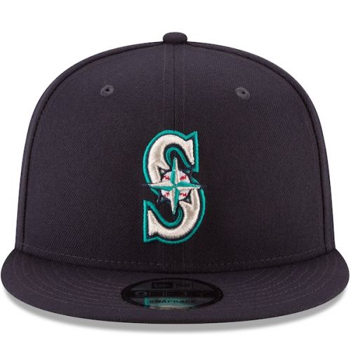  Men's Seattle Mariners New Era Navy Team Color 9FIFTY Adjustable Hat