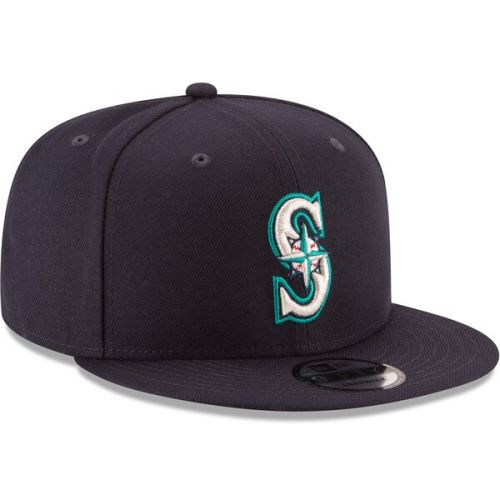  Men's Seattle Mariners New Era Navy Team Color 9FIFTY Adjustable Hat