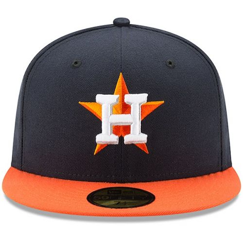  Youth Houston Astros New Era NavyOrange Authentic Collection On-Field Road 59FIFTY Fitted Hat