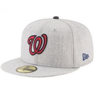 Men's Washington Nationals New Era Heathered Gray Hype 59FIFTY Fitted Hat