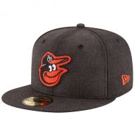 Men's Baltimore Orioles New Era Heathered Black Crisp 59FIFTY Fitted Hat