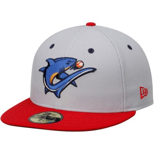  Men's Clearwater Threshers New Era GrayRed Alternate 1 Authentic 59FIFTY Fitted Hat