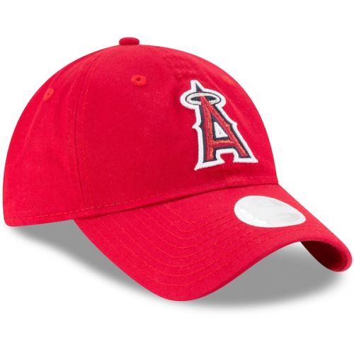  Women's Los Angeles Angels New Era Red Team Glisten 9TWENTY Adjustable Hat