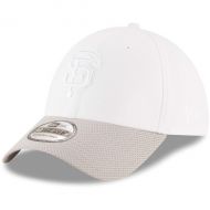 Men's San Francisco Giants New Era White Tone Tech Redux 2 39THIRTY Flex Hat