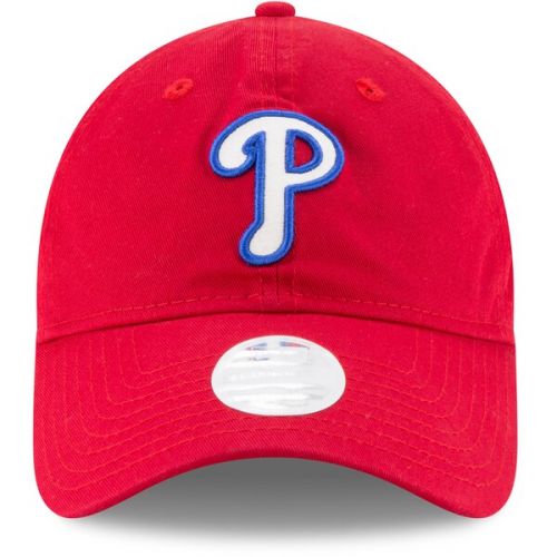  Women's Philadelphia Phillies New Era Red Team Glisten 9TWENTY Adjustable Hat