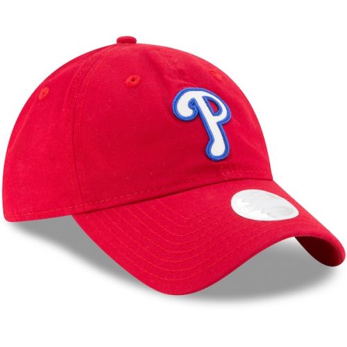 Women's Philadelphia Phillies New Era Red Team Glisten 9TWENTY Adjustable Hat