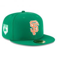 Men's San Francisco Giants New Era Green 2018 St. Patrick's Day Prolight 59FIFTY Performance Fitted Hat