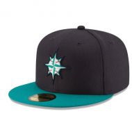 Men's Seattle Mariners New Era NavyAqua Game Diamond Era 59FIFTY Fitted Hat