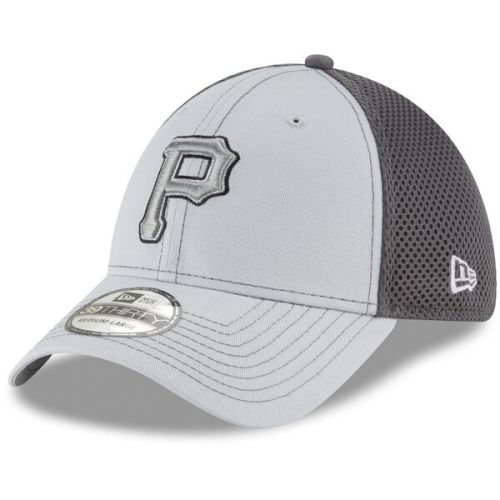  Men's Pittsburgh Pirates New Era Gray Grayed Out Neo 39THIRTY Flex Hat