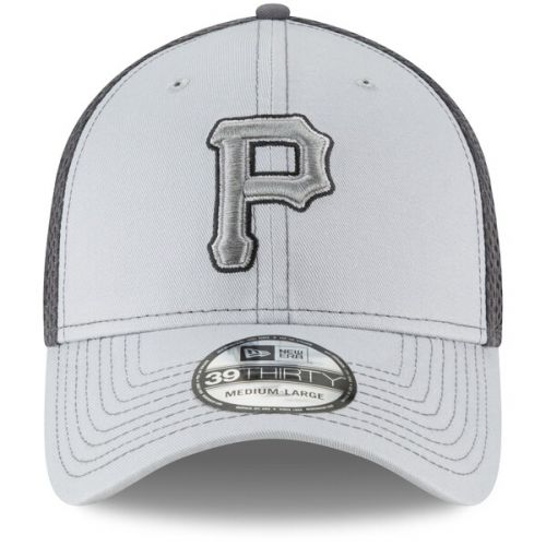  Men's Pittsburgh Pirates New Era Gray Grayed Out Neo 39THIRTY Flex Hat