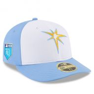 Men's Tampa Bay Rays New Era White 2018 Spring Training Collection Prolight Low Profile 59FIFTY Fitted Hat