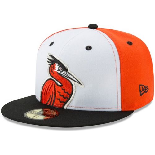  Men's Delmarva Shorebirds New Era BlackOrange Alternate Authentic Collection On-Field 59FIFTY Fitted Hat