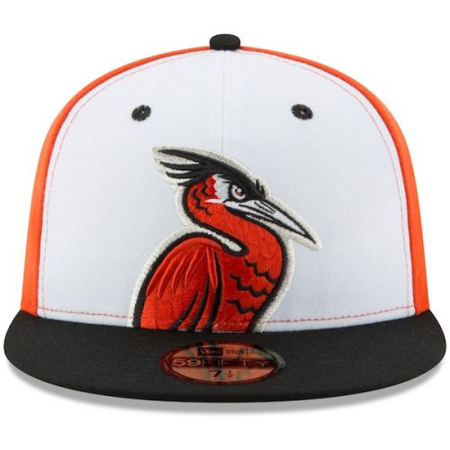  Men's Delmarva Shorebirds New Era BlackOrange Alternate Authentic Collection On-Field 59FIFTY Fitted Hat