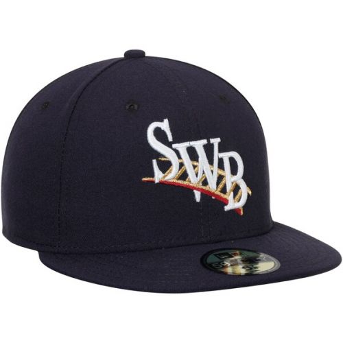  Men's Scranton Wilkes-Barre RailRiders New Era Navy Alternate Authentic Collection 59FIFTY Fitted Hat