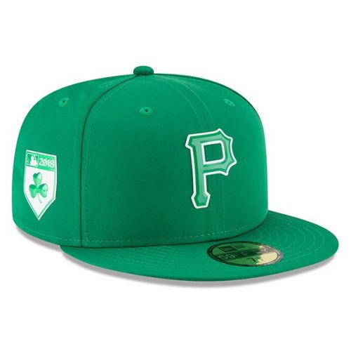  Men's Pittsburgh Pirates New Era Green 2018 St. Patrick's Day Prolight 59FIFTY Performance Fitted Hat