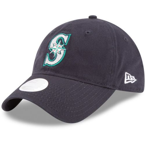  Women's Seattle Mariners New Era Navy Team Glisten 9TWENTY Adjustable Hat