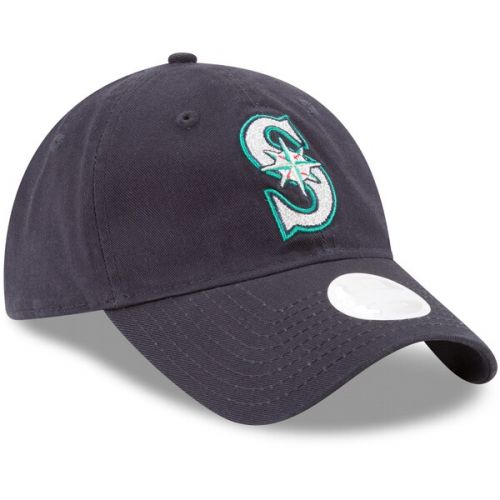  Women's Seattle Mariners New Era Navy Team Glisten 9TWENTY Adjustable Hat