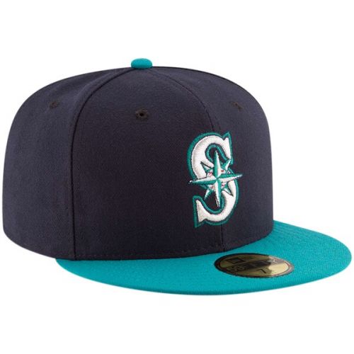  Youth Seattle Mariners New Era NavyAqua Authentic Collection On-Field Alternate 59FIFTY Fitted Hat