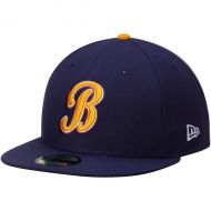 Men's Montgomery Biscuits New Era Navy Authentic Road 59FIFTY Fitted Hat