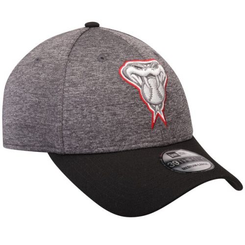  Men's Arizona Diamondbacks New Era Heathered GrayBlack 39THIRTY Shadow Tech Color Pop Flex Hat