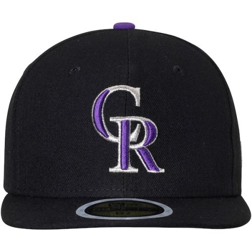  Youth Colorado Rockies New Era Black Authentic Collection On-Field Game 59FIFTY Fitted Hat