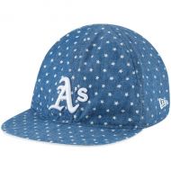 Infant Oakland Athletics New Era DenimWhite Flip 9TWENTY Adjustable Hat