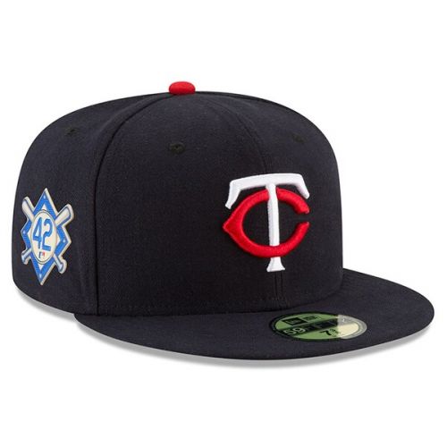  Men's Minnesota Twins New Era Navy 2018 Jackie Robinson Day 59FIFTY Fitted Hat